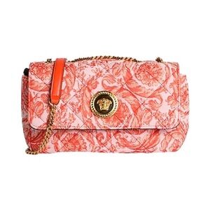 NWT Versace Small Coral Jacquard Barocco Quilted Shoulder Bag